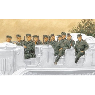 German Half-Track Riders 10 Figures Set -6671